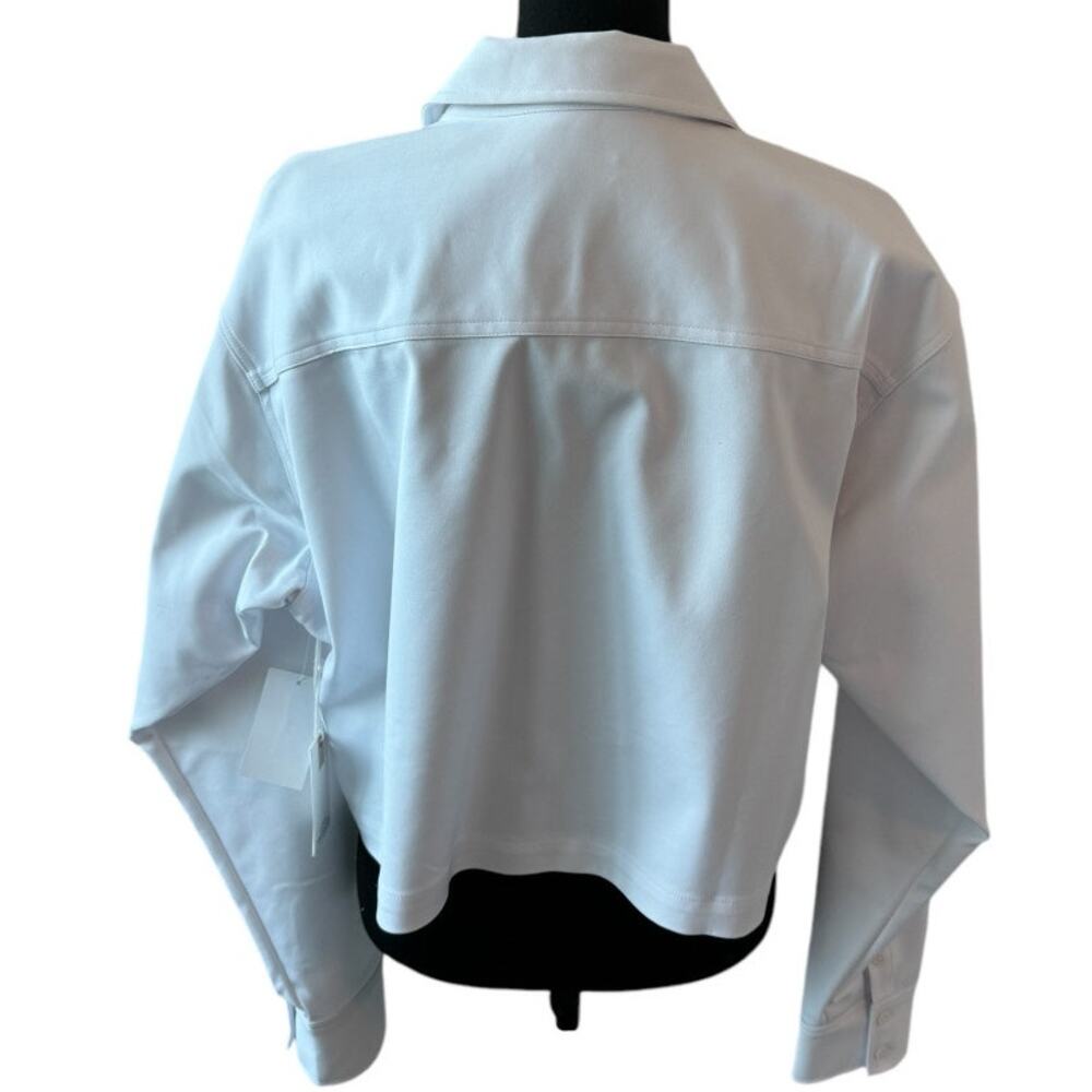 Good American White Cropped Shirt Size 4 (XL). White. - Picture 4 of 12